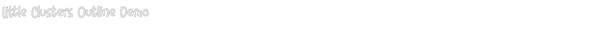 Sample characters Little Clusters Font